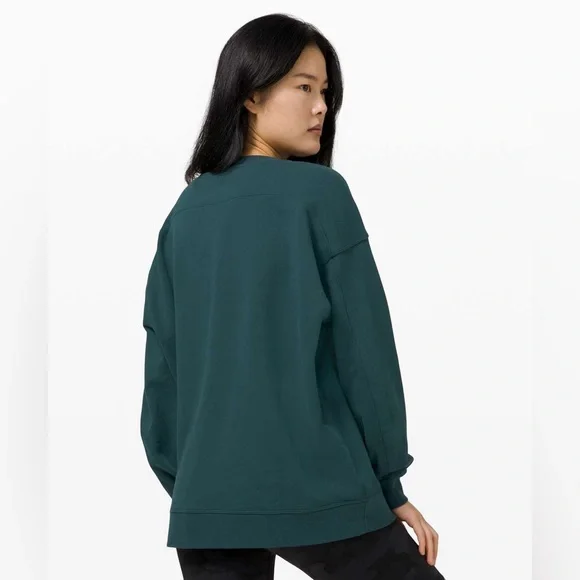 Women’s Lululemon Perfectly Oversized Crew Submarine Color Sweatshirt - Size 8 - Picture 4 of 13